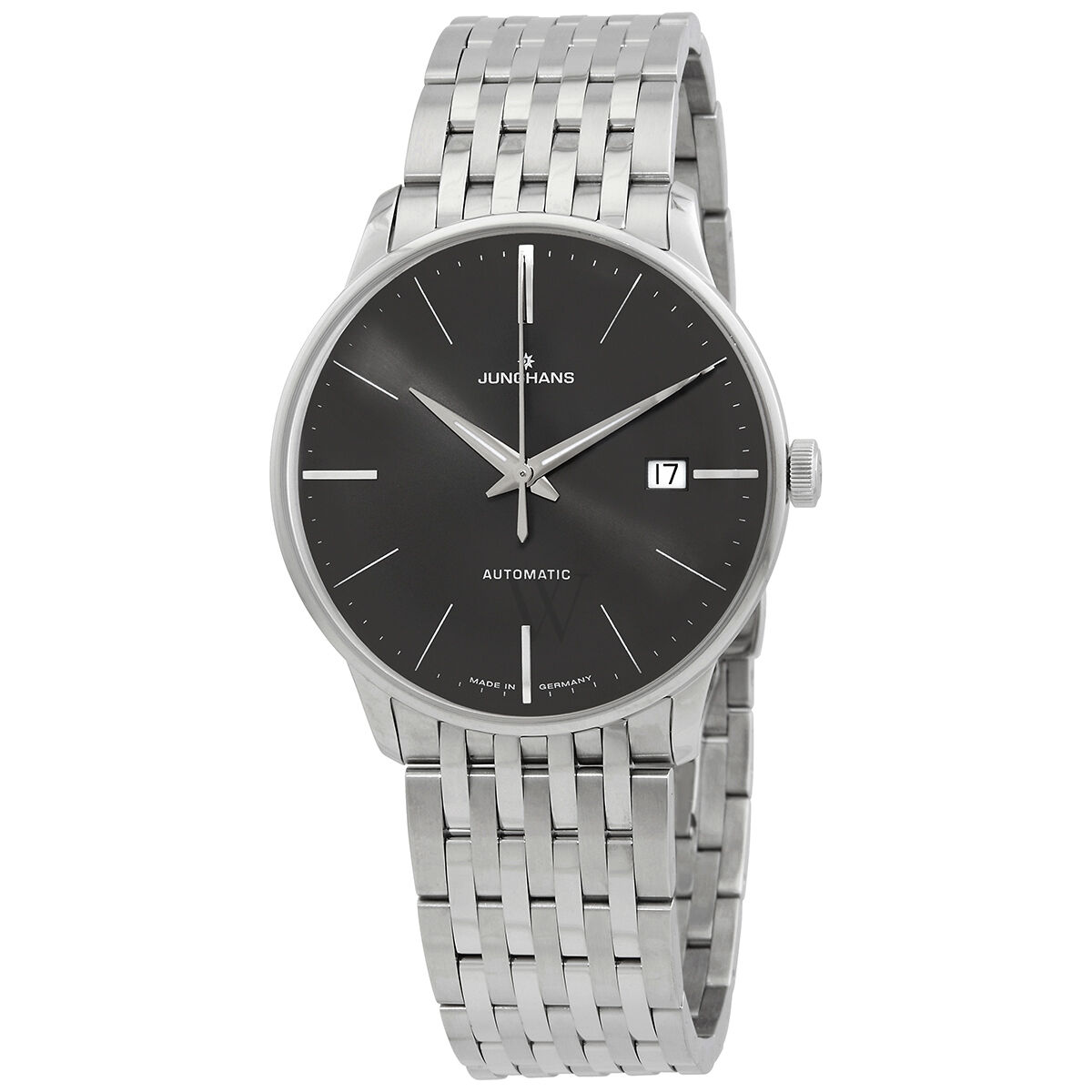 Men's Meister Classic Stainless Steel Dark Grey Dial Watch