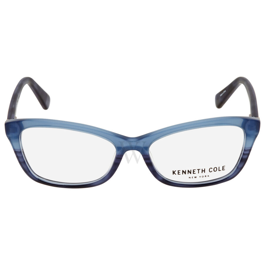 53 mm Shiny Blue Eyeglass Frames