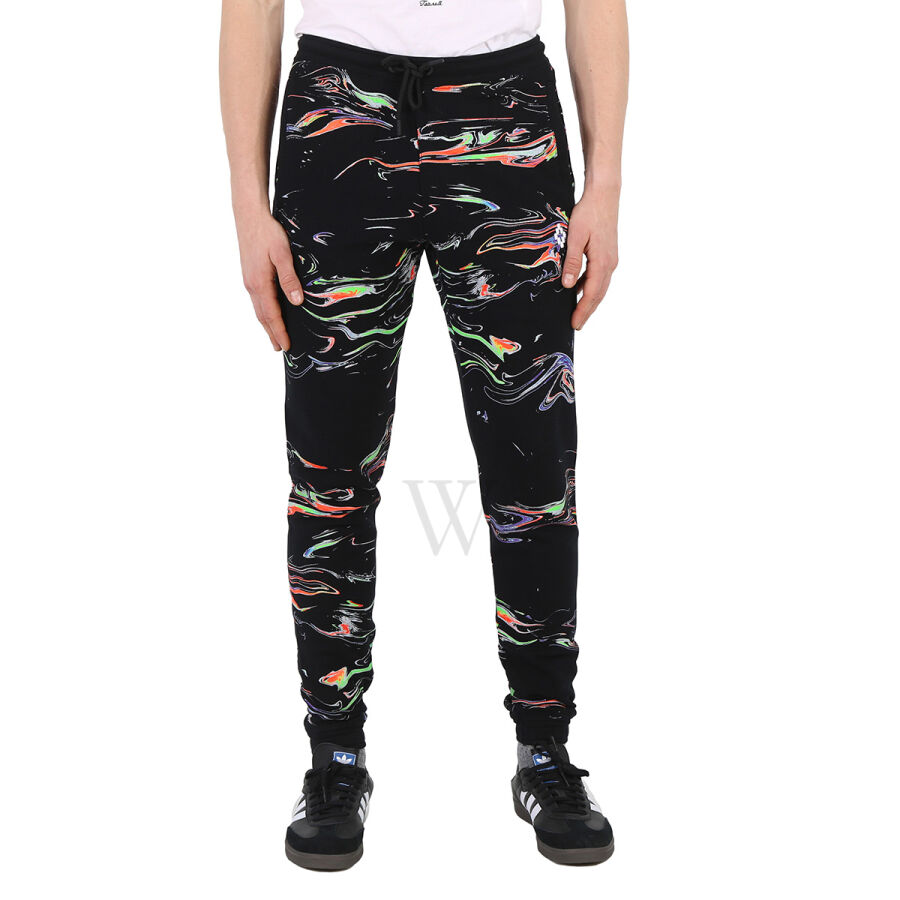 Men's Multicolor Printed Sweatpants, Size X-Small