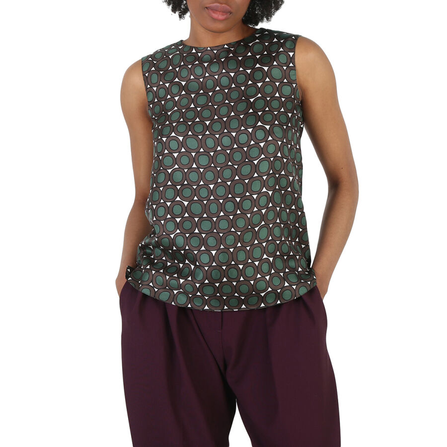 Tprinta Silk Twill Reversible Sleeveless Top, Brand Size 40 (US Size 6)