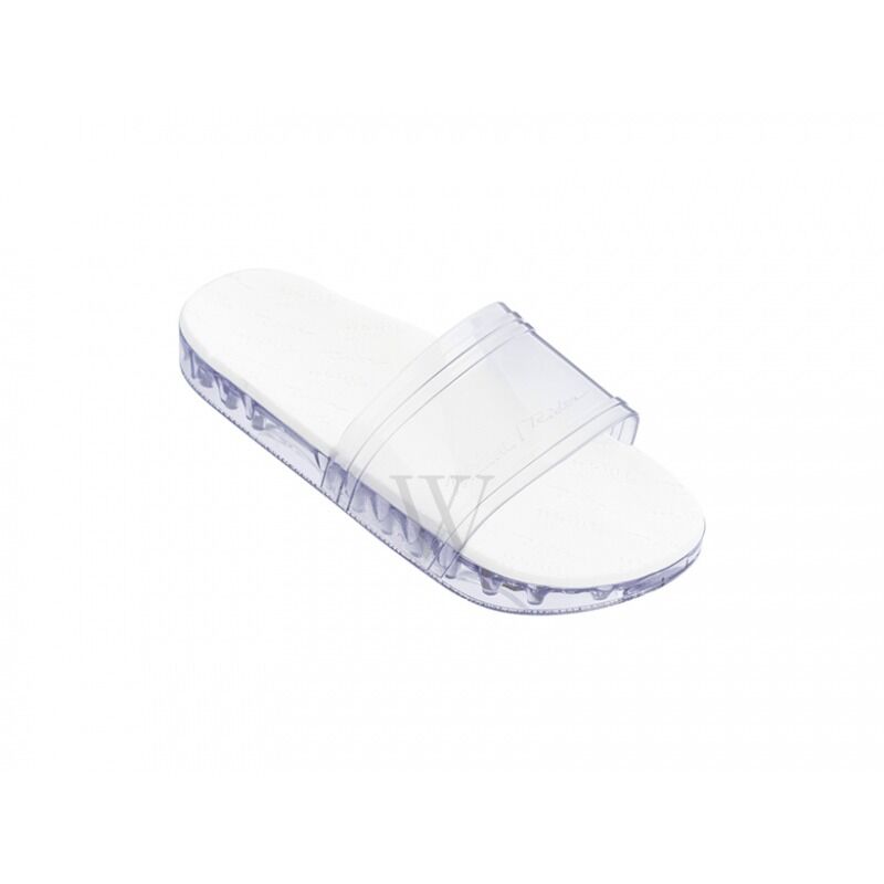 Ladies Pool Slide Clear Sole, Brand Size 5