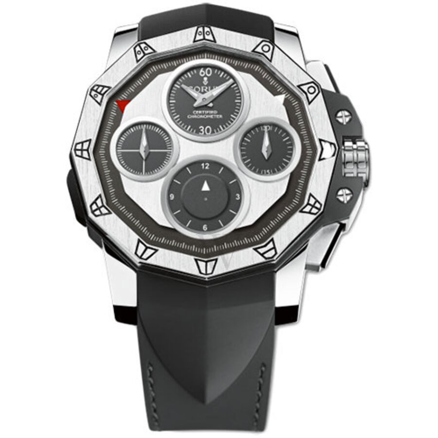 Men's Admirals Cup Seafender Chronograph Leather Grey Dial Watch