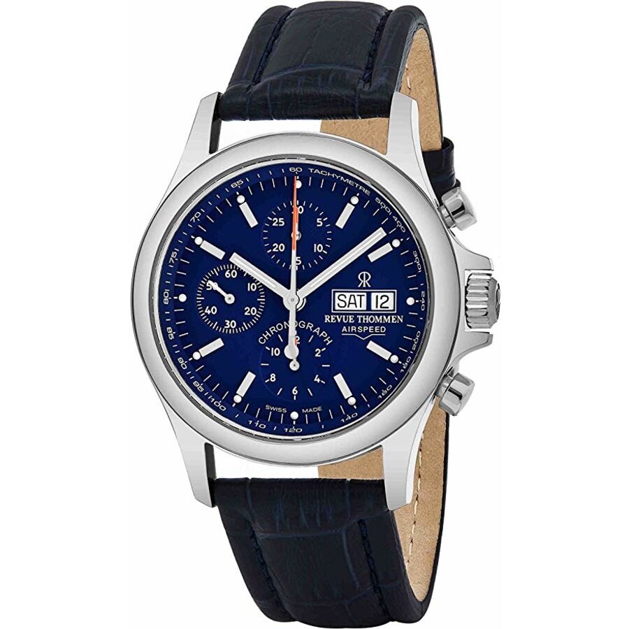 Men's Airspeed Chronograph Leather Blue Dial Watch