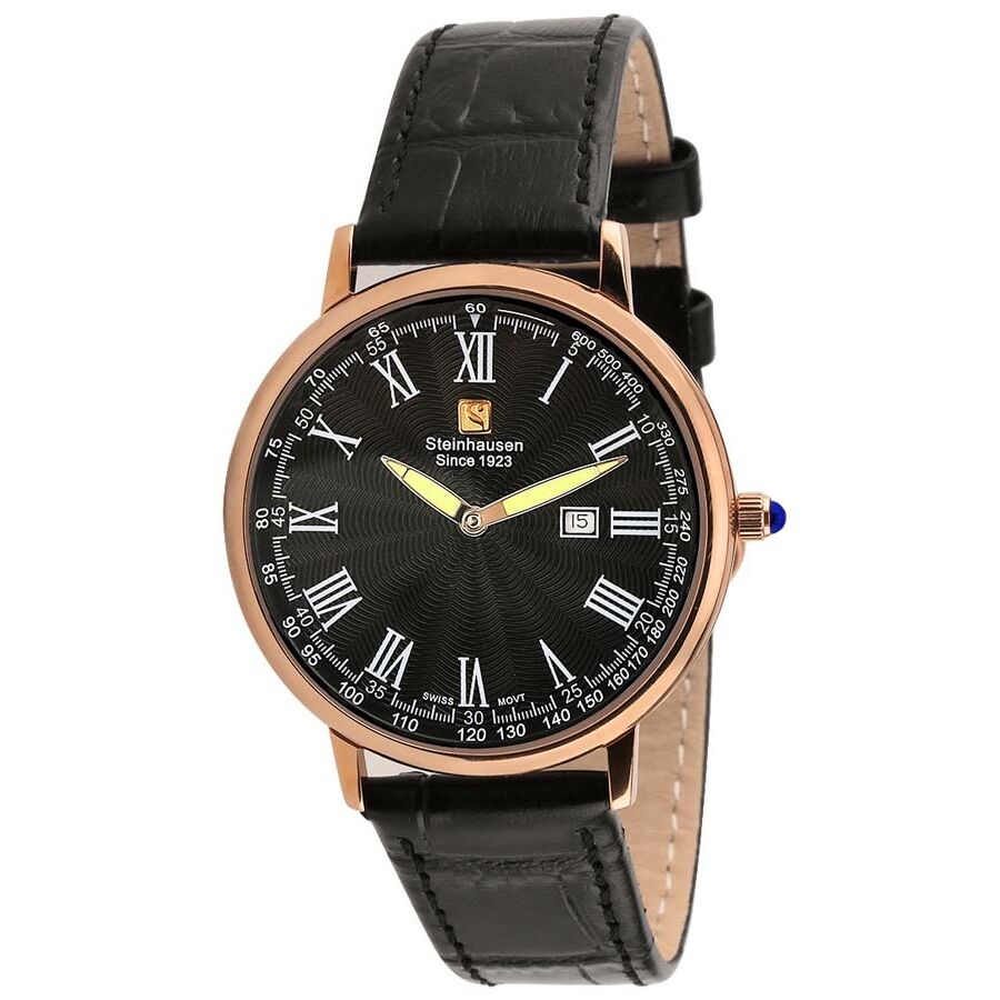 Men's Altdorf Leather Black Dial Watch
