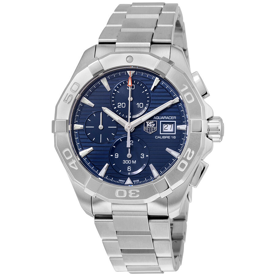 Men's Aquaracer Chronograph Stainless Steel Blue Dial Watch
