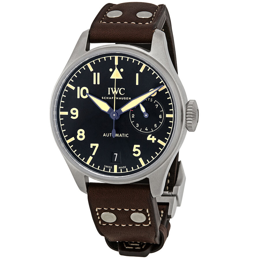 Men's Big Pilots (Calfskin) Leather Black Dial Watch