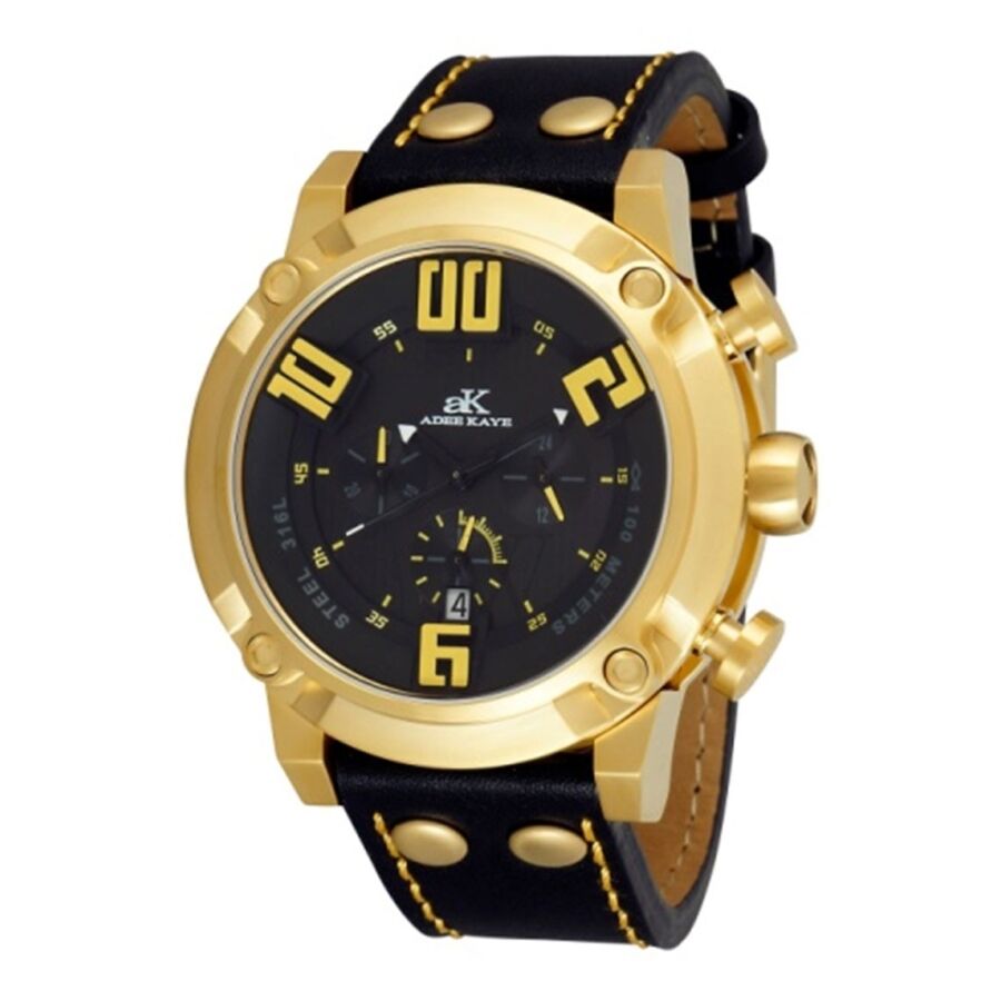 Men's Blitz G2 Chronograph Leather Black Dial Watch