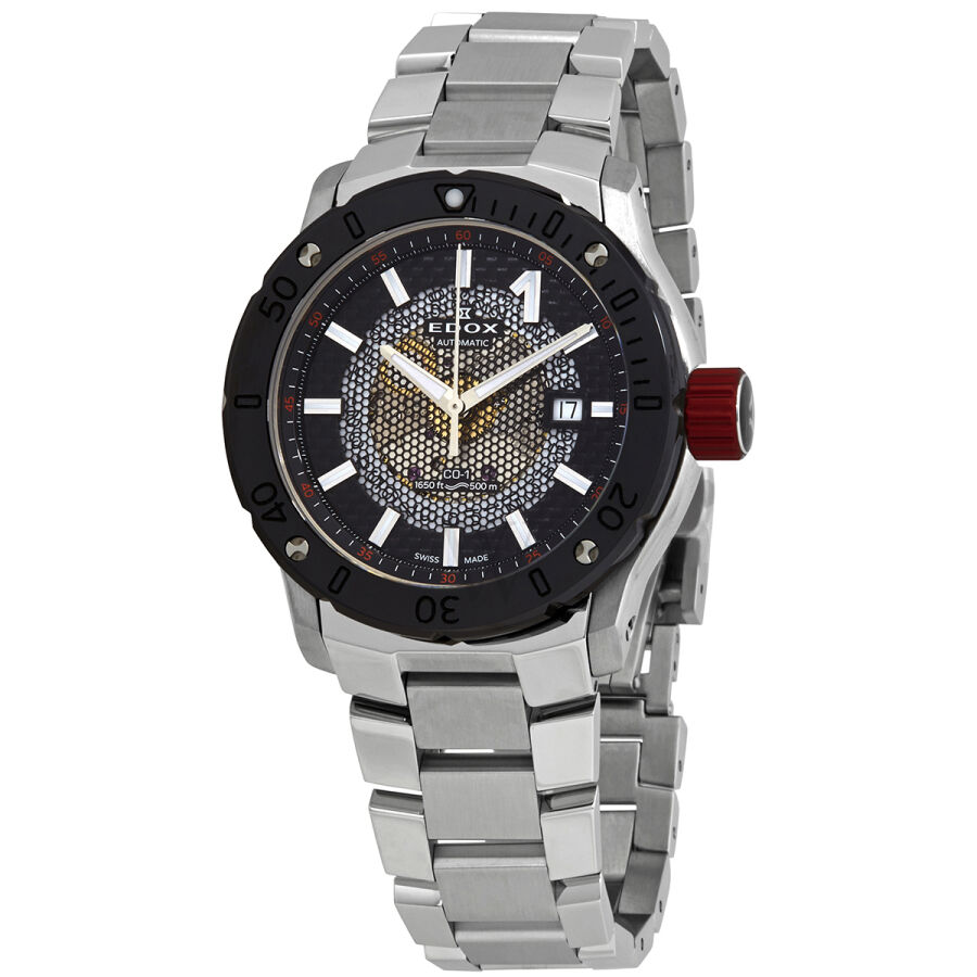 Men's Chronoffshore-1 Stainless Steel Black Dial Watch