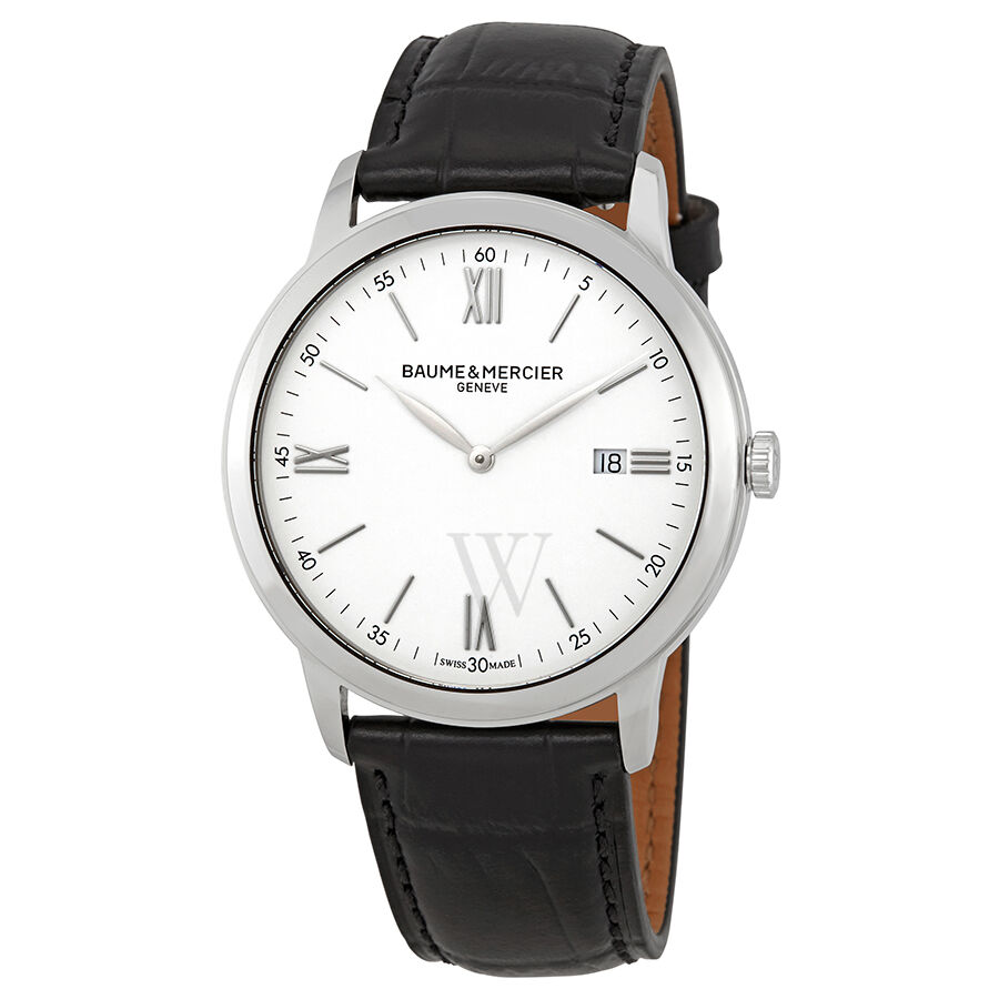 Men's Classima (Calfskin) Leather White Dial Watch
