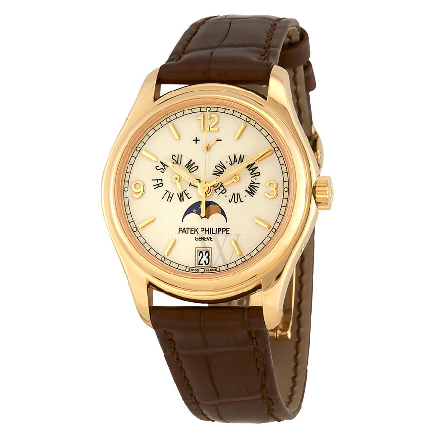 Men's Complications (Alligator) ) Leather Gold Dial Watch