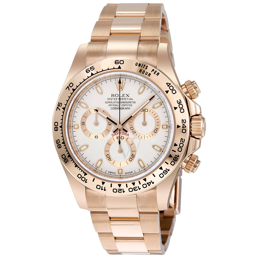 Men's Cosmograph Daytona Chronograph 18kt Everose Gold  Oyster Ivory Dial Watch