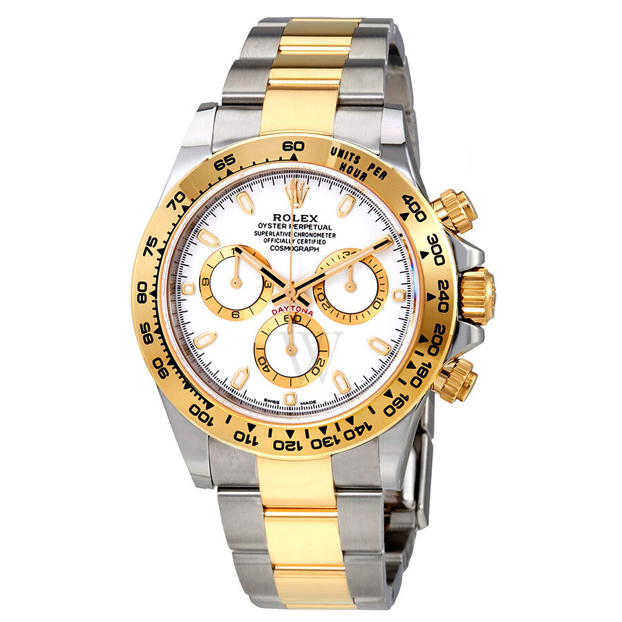 Men's Cosmograph Daytona Chronograph Stainless steel and 18kt Yellow Gold Oyster White Dial Watch