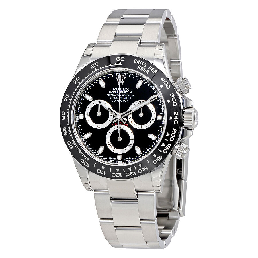 Men's Cosmograph Daytona Chronograph Stainless Steel  Oyster Black Lacquer, Dial Watch