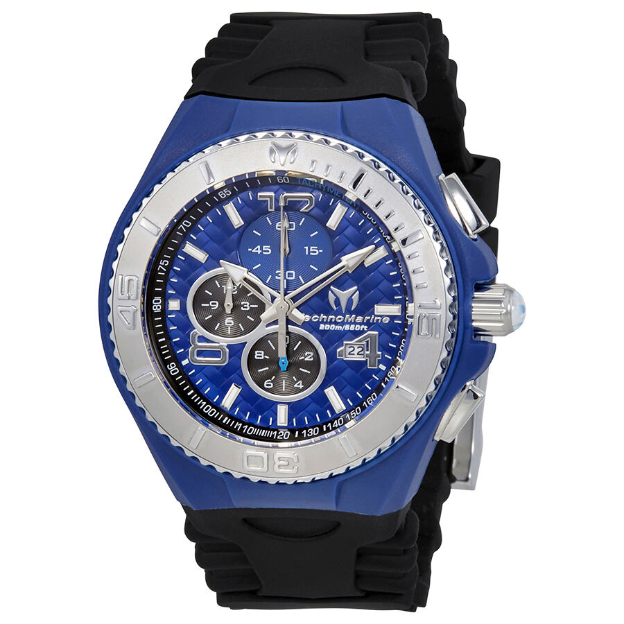 Men's Cruise JellyFish Chronograph Silicone Blue Dial Watch