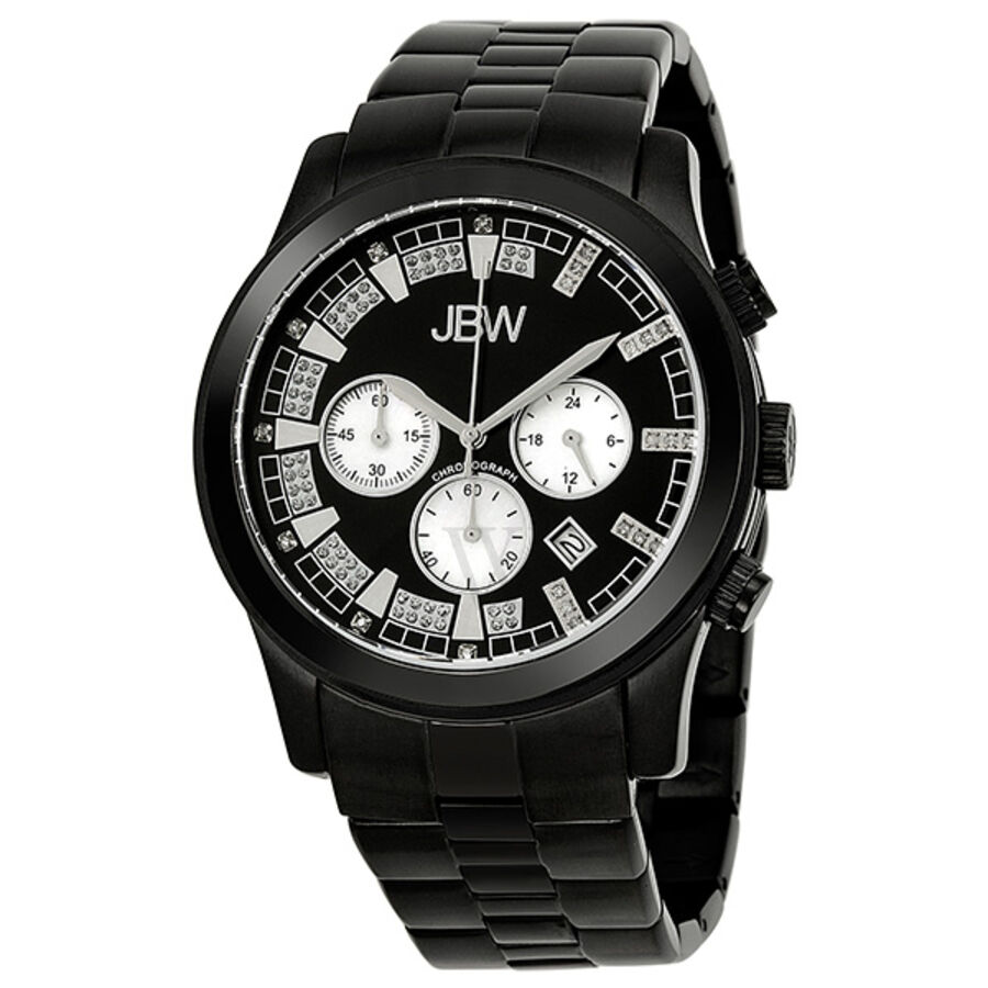 Men's Delano Chronograph Stainless Steel Black Dial Watch