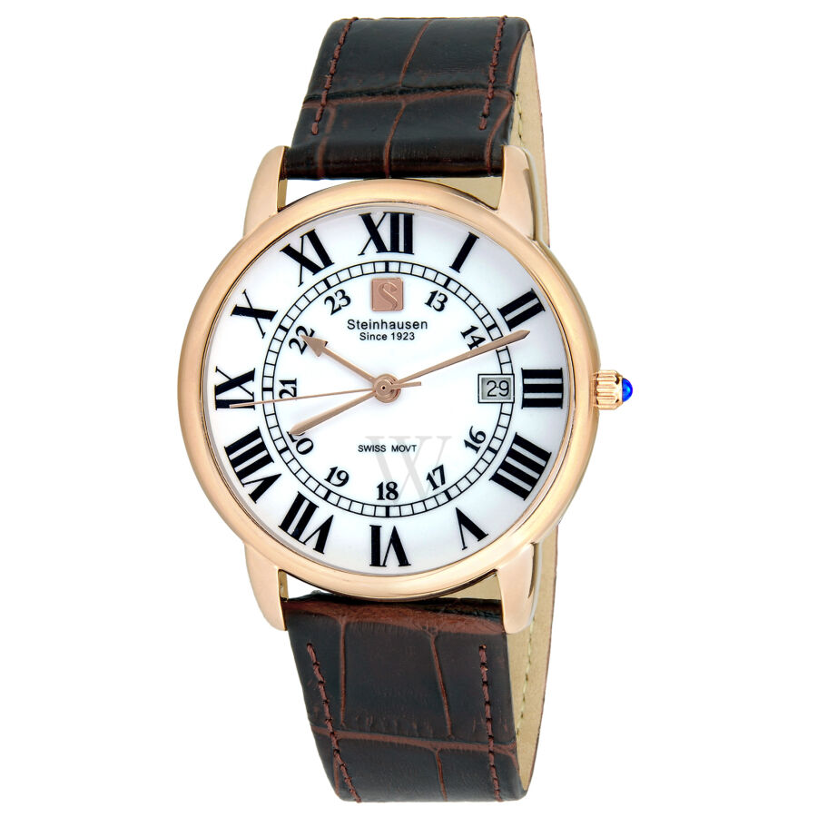 Men's Delmonte Leather White Dial Watch