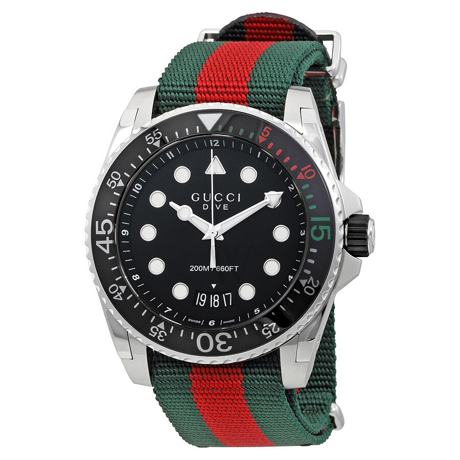 Men's Dive NATO Nylon Black Dial Watch