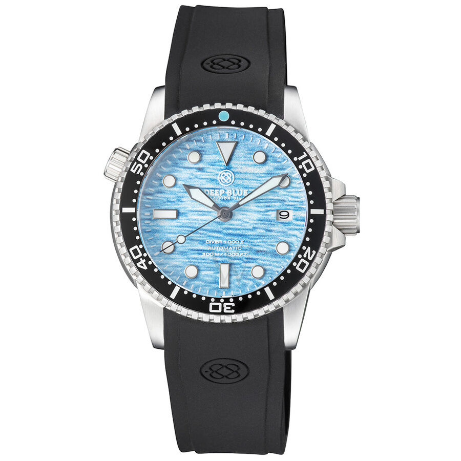 Men's Diver 1000 Silicone Blue Dial Watch