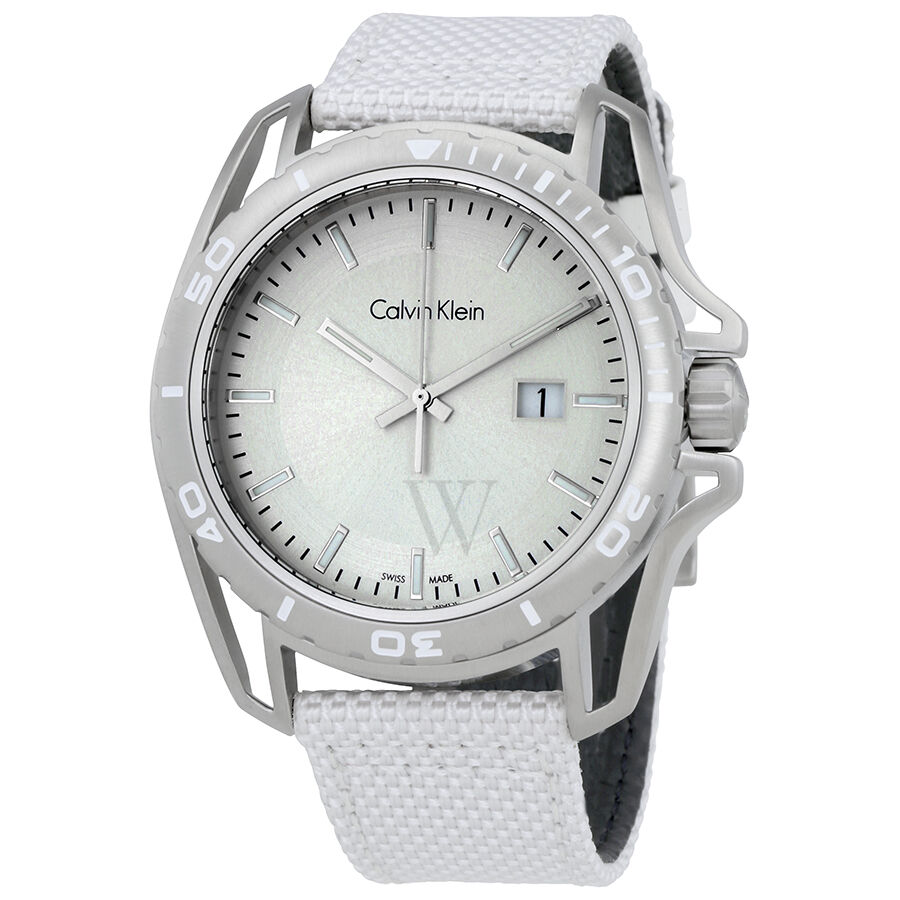 Men's Earth Textile Silver Dial Watch