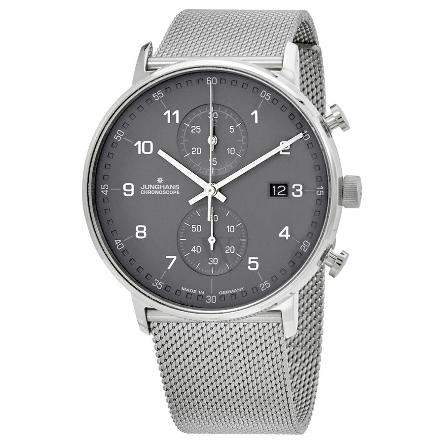 Men's Form C Chronograph Stainless Steel Milanaise Grey Dial Watch