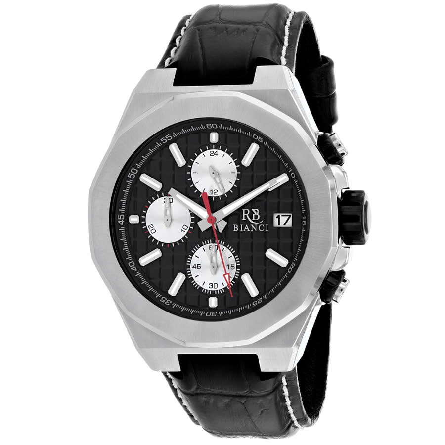 Men's Fratelli Chronograph Leather Black Dial Watch