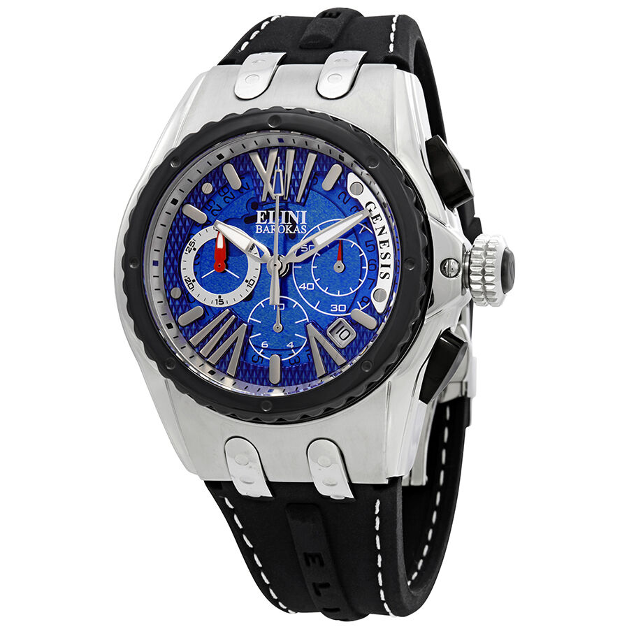 Men's Genesis Chronograph Rubber Blue Dial Watch