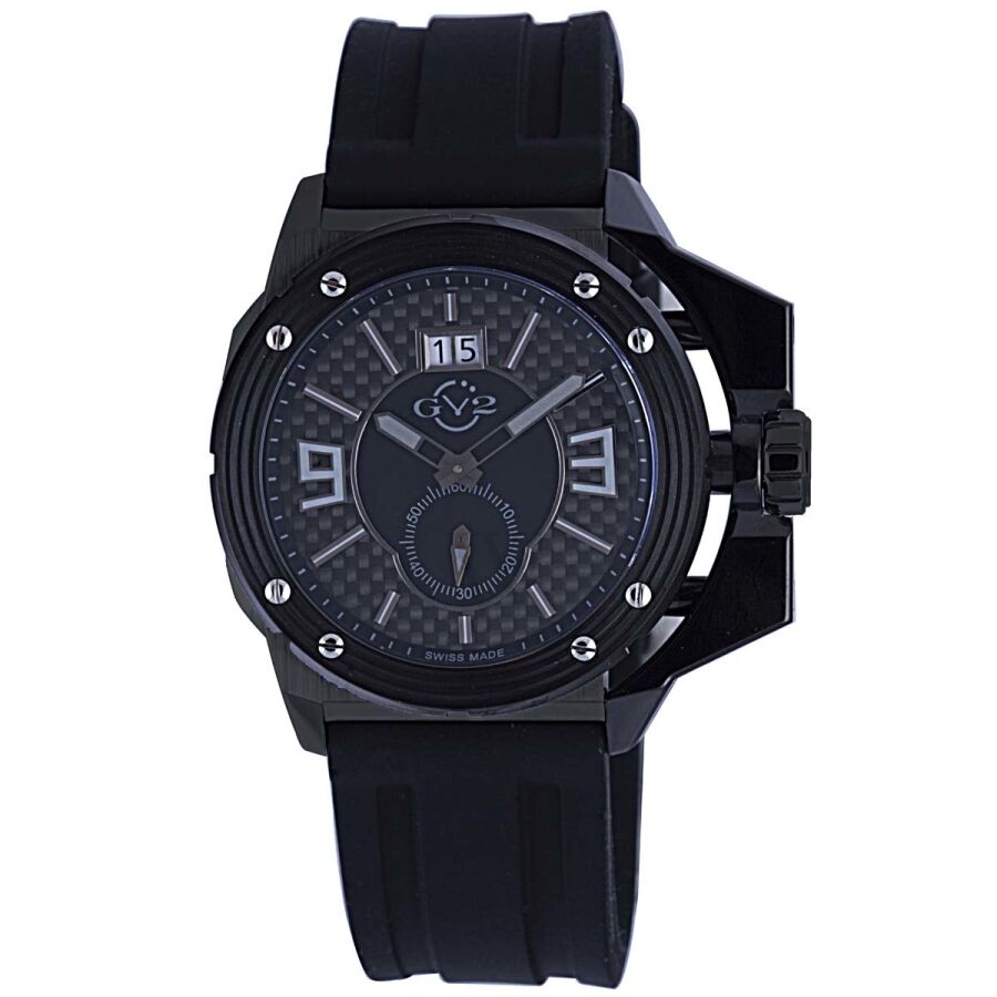 Men's Grande Silicone Black Dial Watch