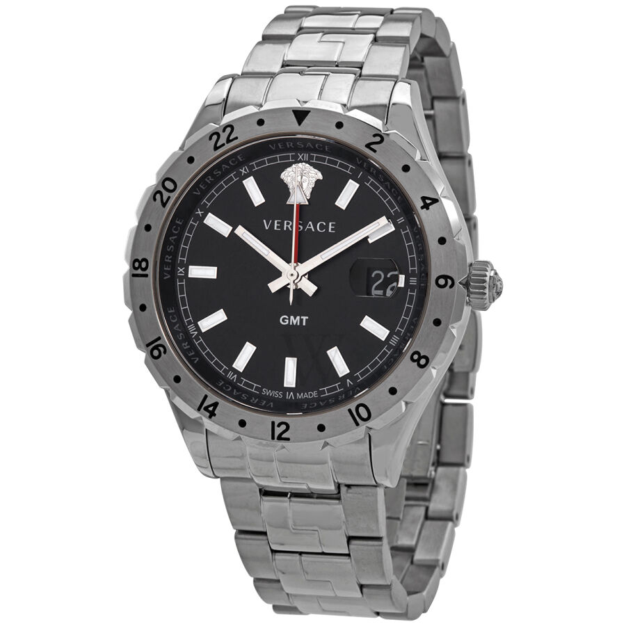 Men's Hellenyium Stainless Steel Black Dial Watch