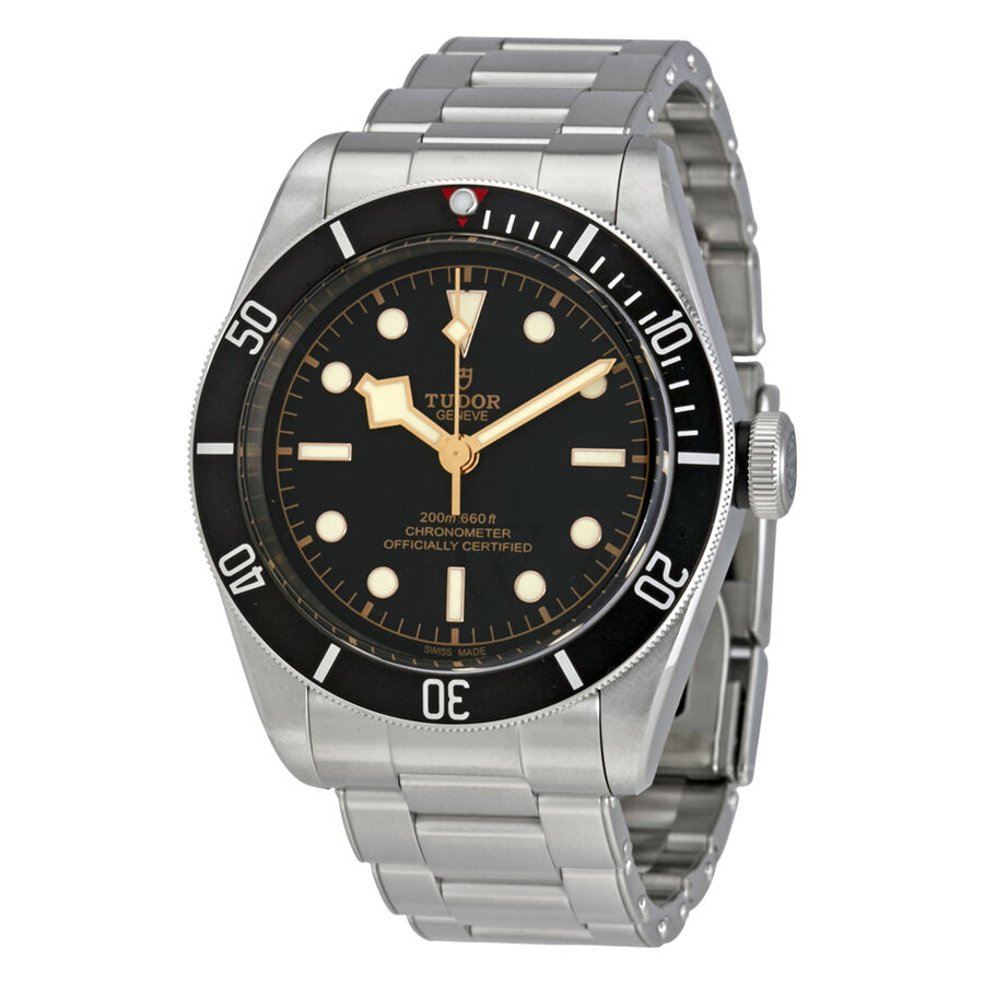 Men's Heritage Stainless Steel Black Dial Watch