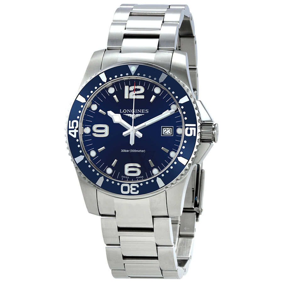 Men's HydroConquest Stainless Steel Blue Dial Watch