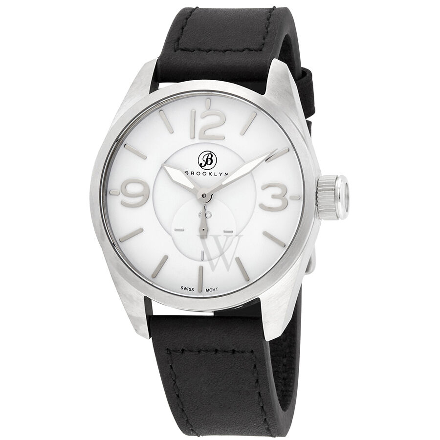 Men's Lafayette Leather White Dial Watch