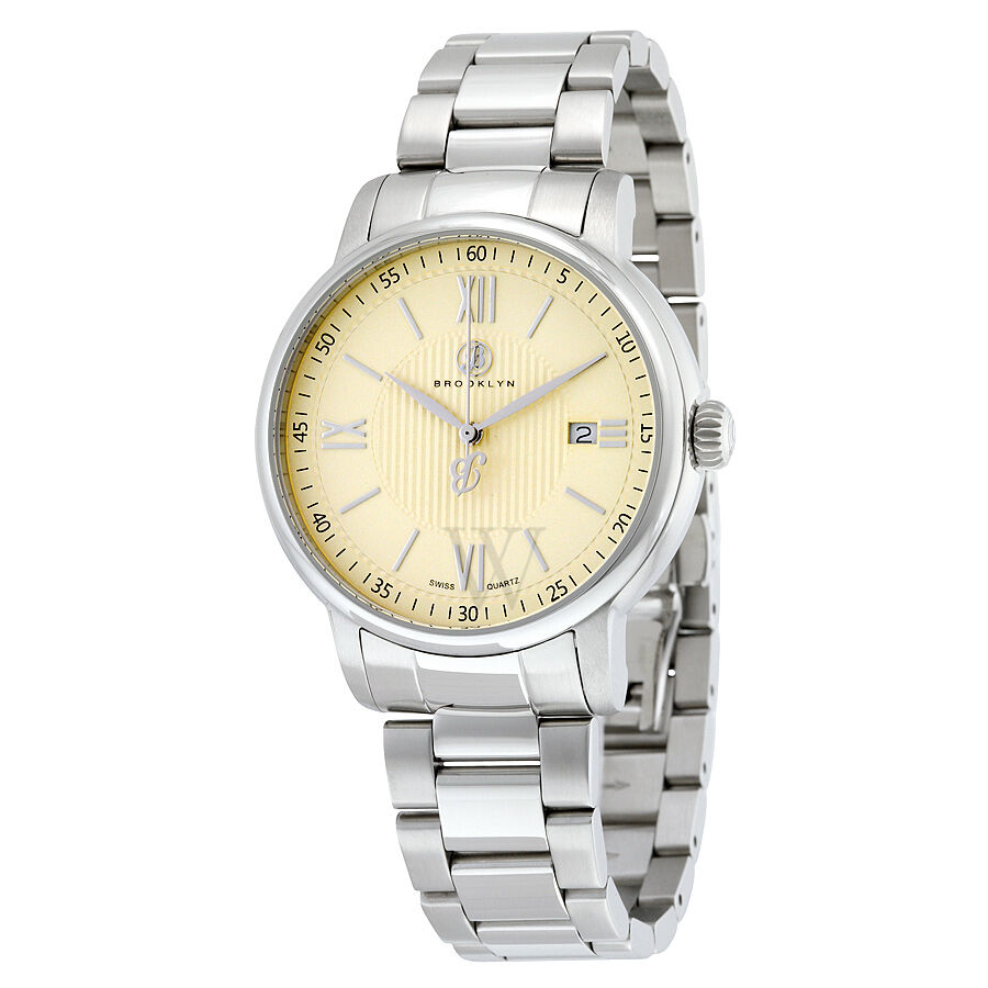 Men's Livingston Stainless Steel Ivory Dial Watch
