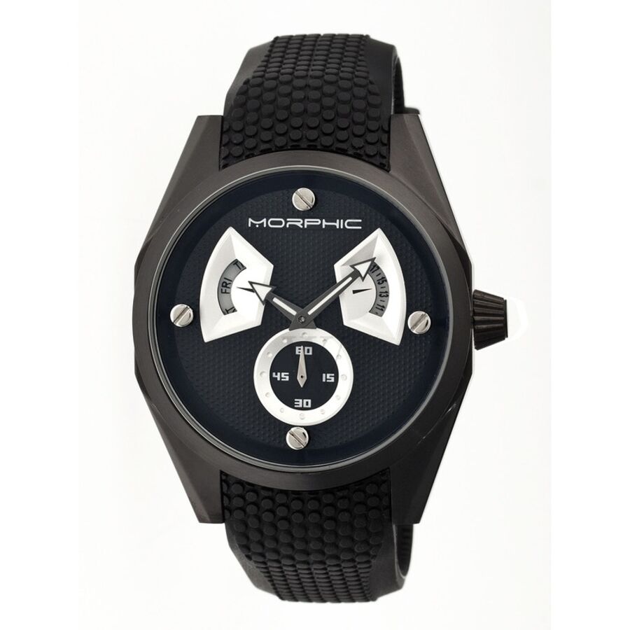 Men's M34 Series Silicone Black Engraved Pattern Dial Dial Watch