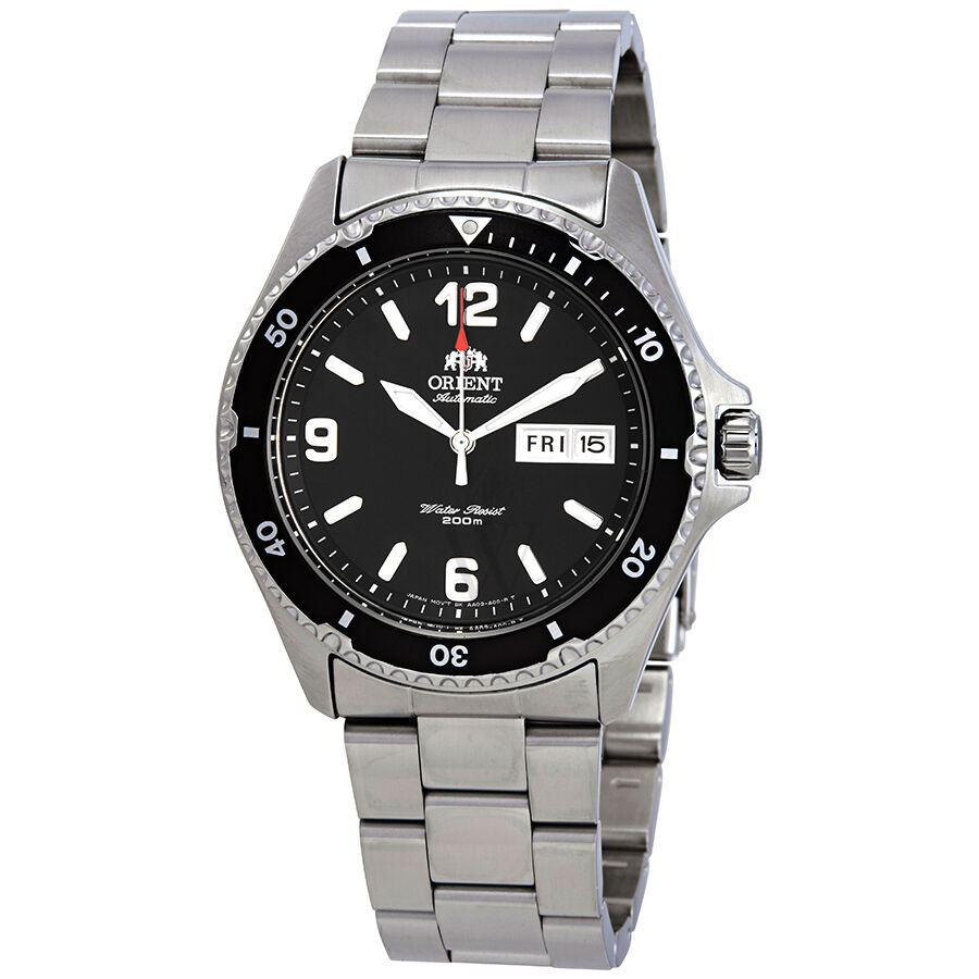 Men's Mako II Stainless Steel Black Dial Watch