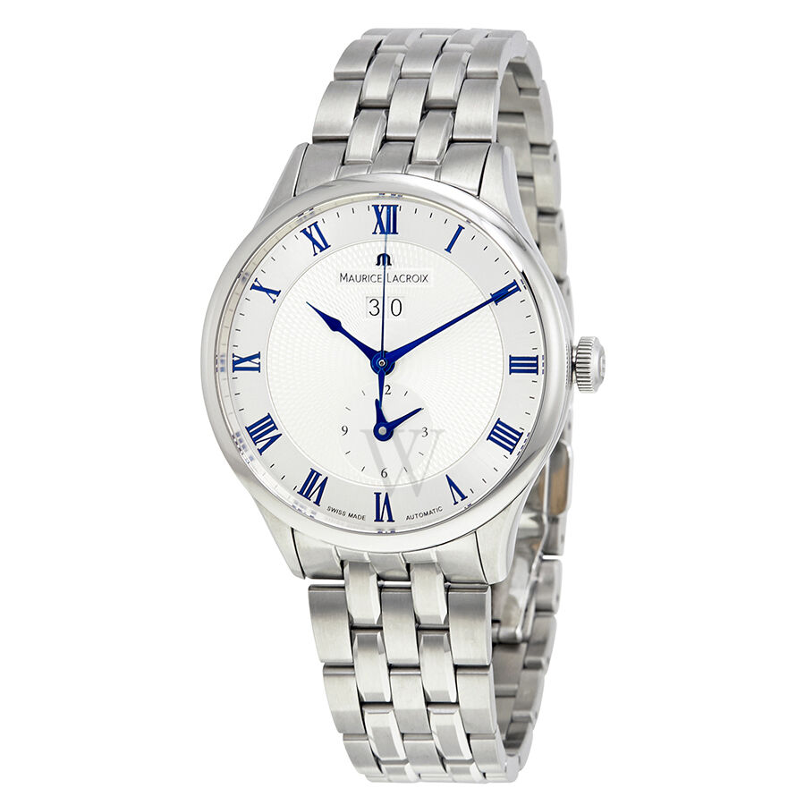 Men's Masterpiece Stainless Steel Silver Guilloche Dial Watch