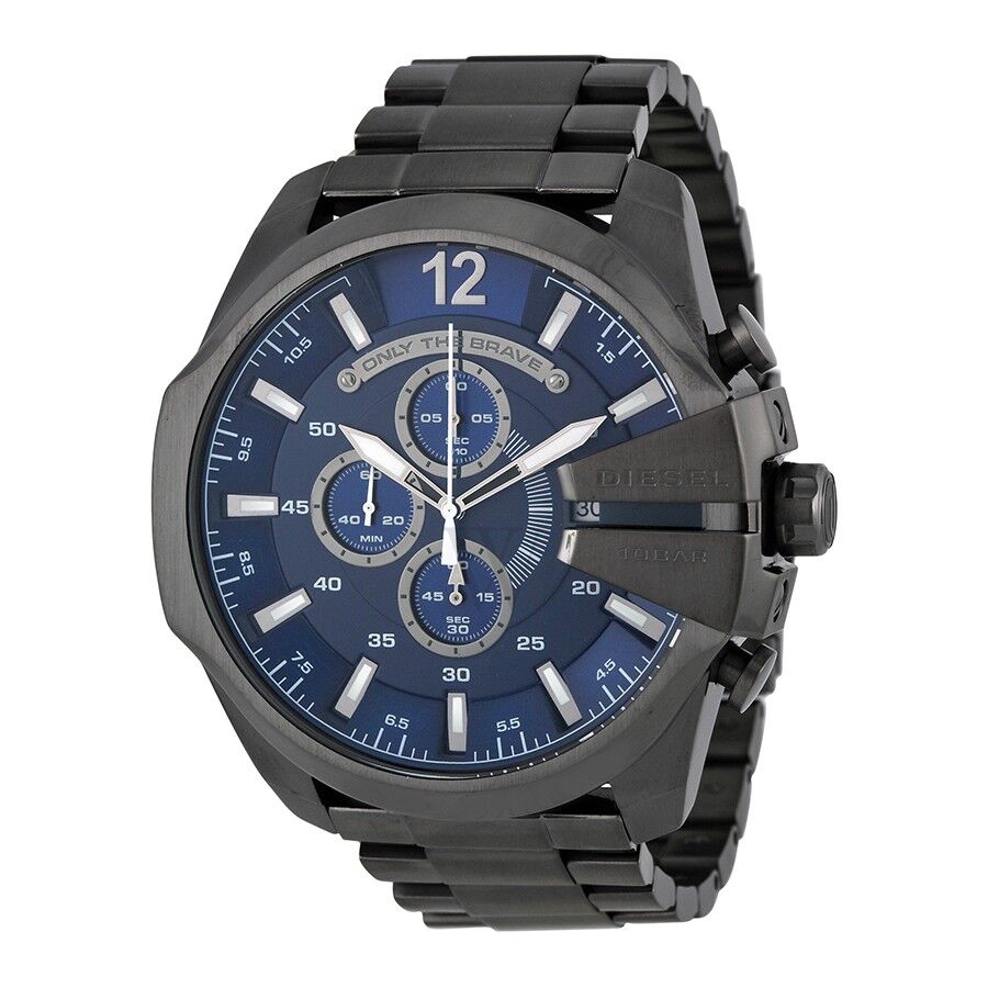 Men's Mega Chief Chronograph Stainless Steel Blue Dial Watch