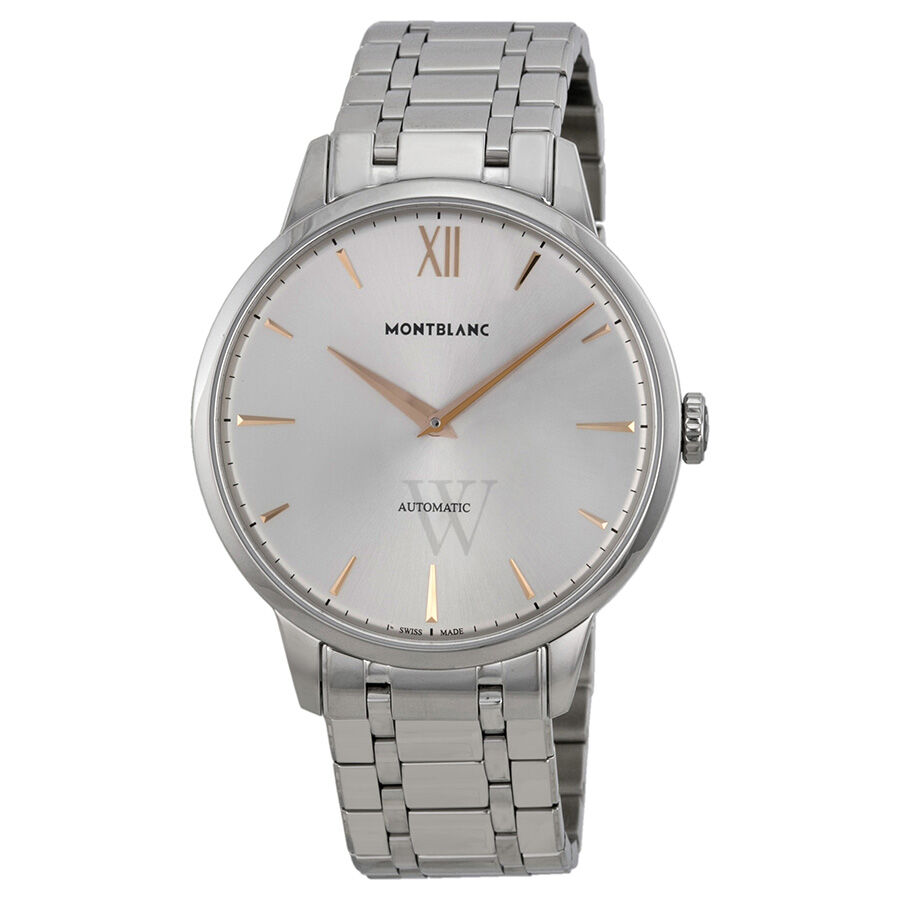 Men's Meisterstuck Stainless Steel Silver White Dial Watch