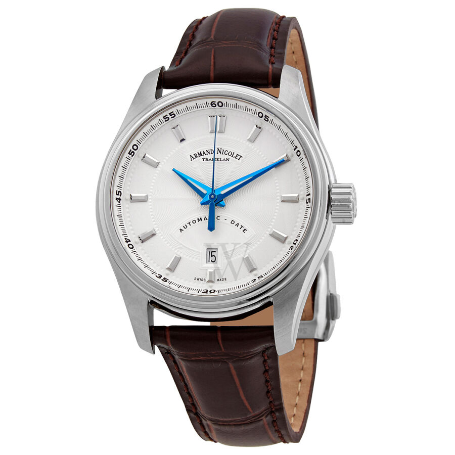 Men's MH2 Leather Silver-tone Dial Watch