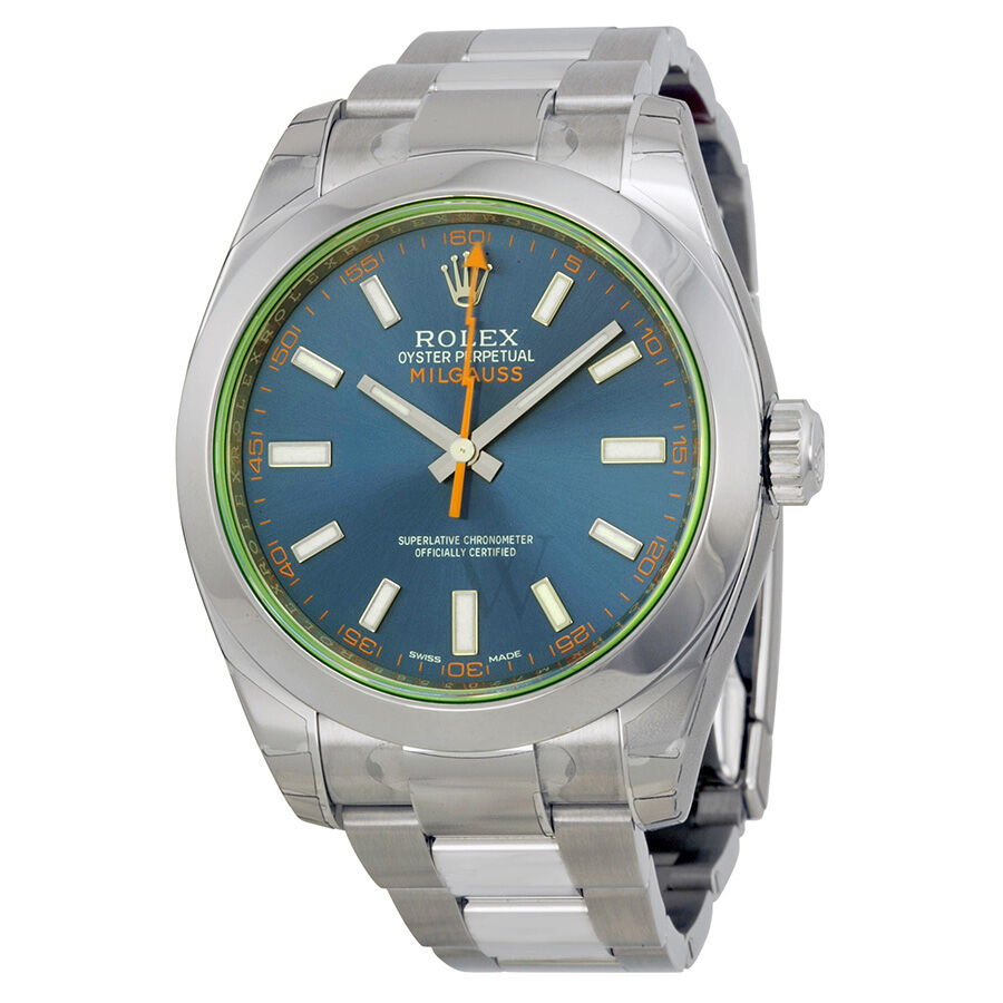 Men's Milgauss Stainless Steel Oyster Blue Dial Watch