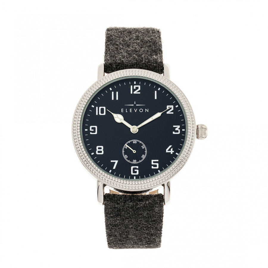 Men's Northrop Genuine Leather Navy Dial Watch
