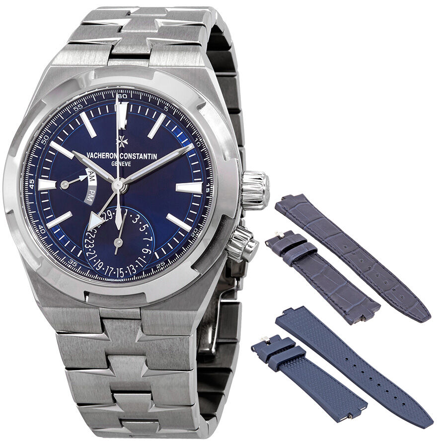 Men's Overseas Stainless Steel Blue Dial Watch