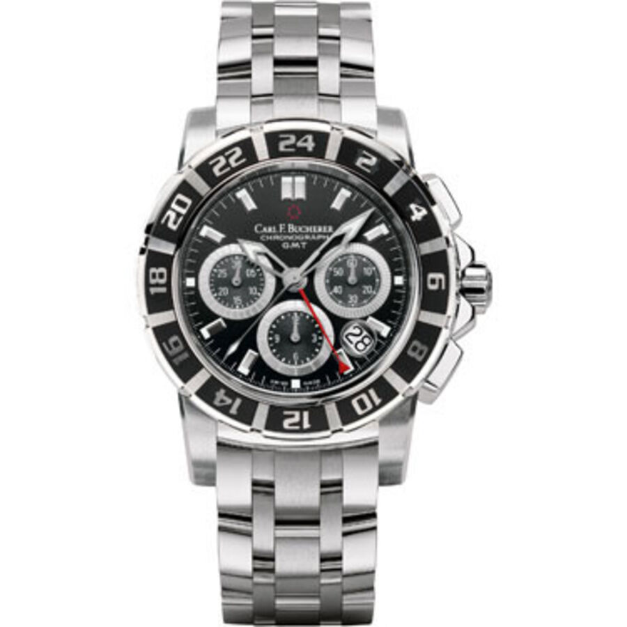 Men's Patravi Chronograph Stainless Steel Black Dial Watch