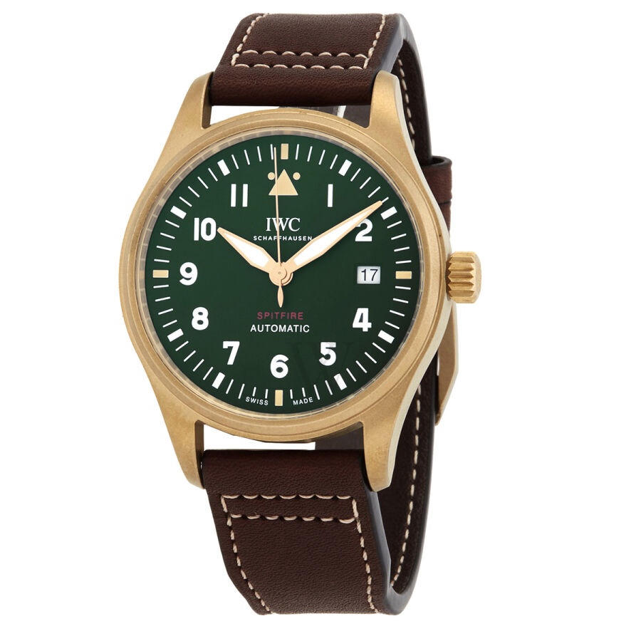 Men's Pilot Spitfire (Calfskin) Leather Green Dial Watch