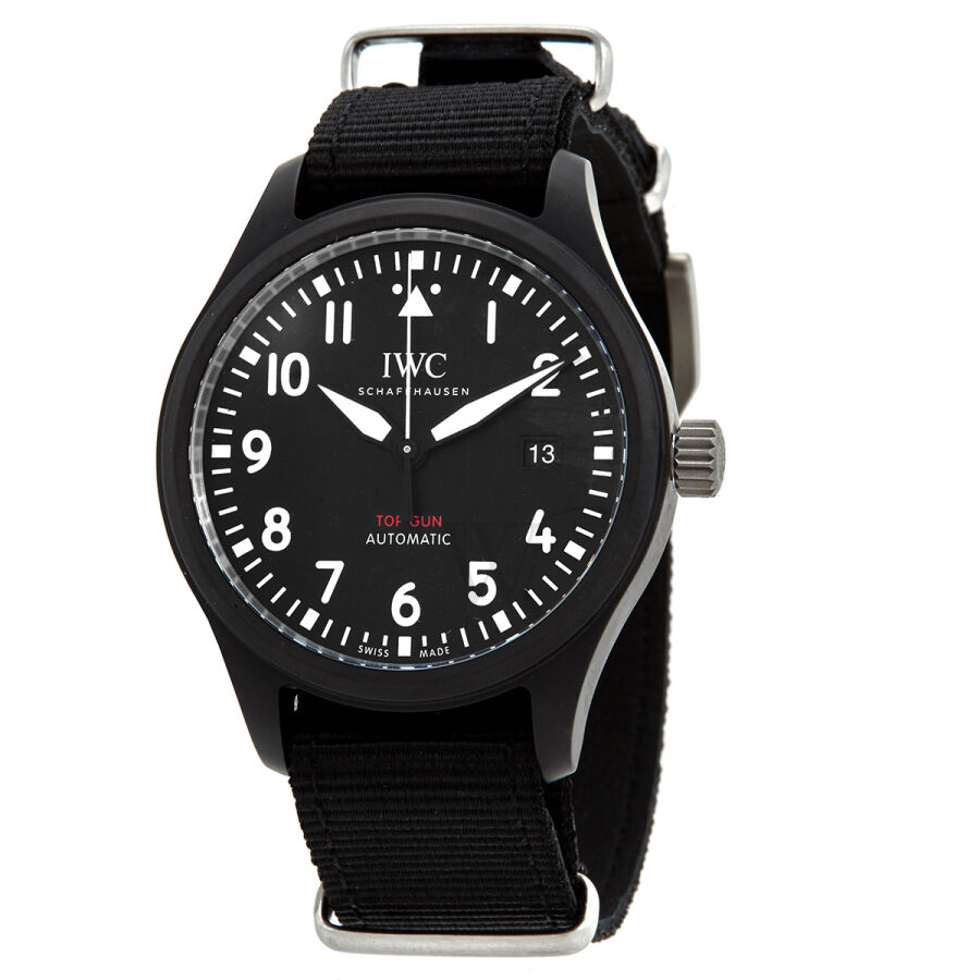 Men's Pilot Top Gun NATO Textile Black Dial Watch