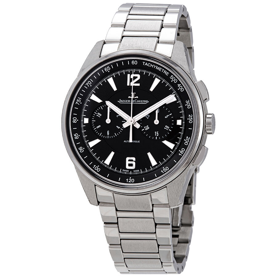 Men's Polaris Chronograph Stainless Steel Black Dial Watch