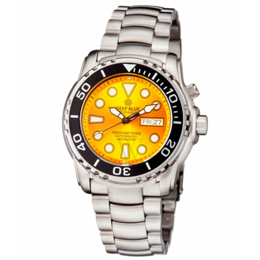 Men's Pro Sea Diver 1000 Automatic Stainless Steel Yellow Dial Watch