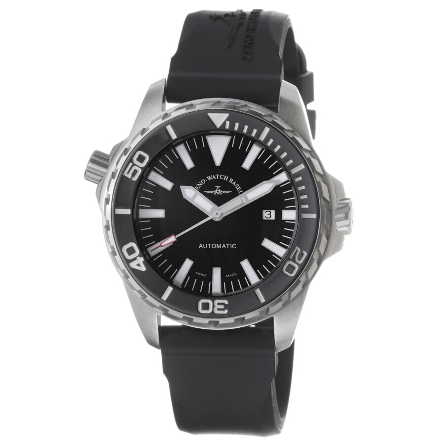 Men's Professional Diver Rubber Black Dial Watch