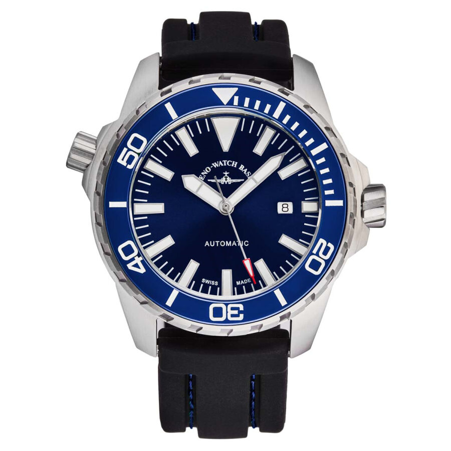 Men's Professional Diver Rubber Blue Dial Watch