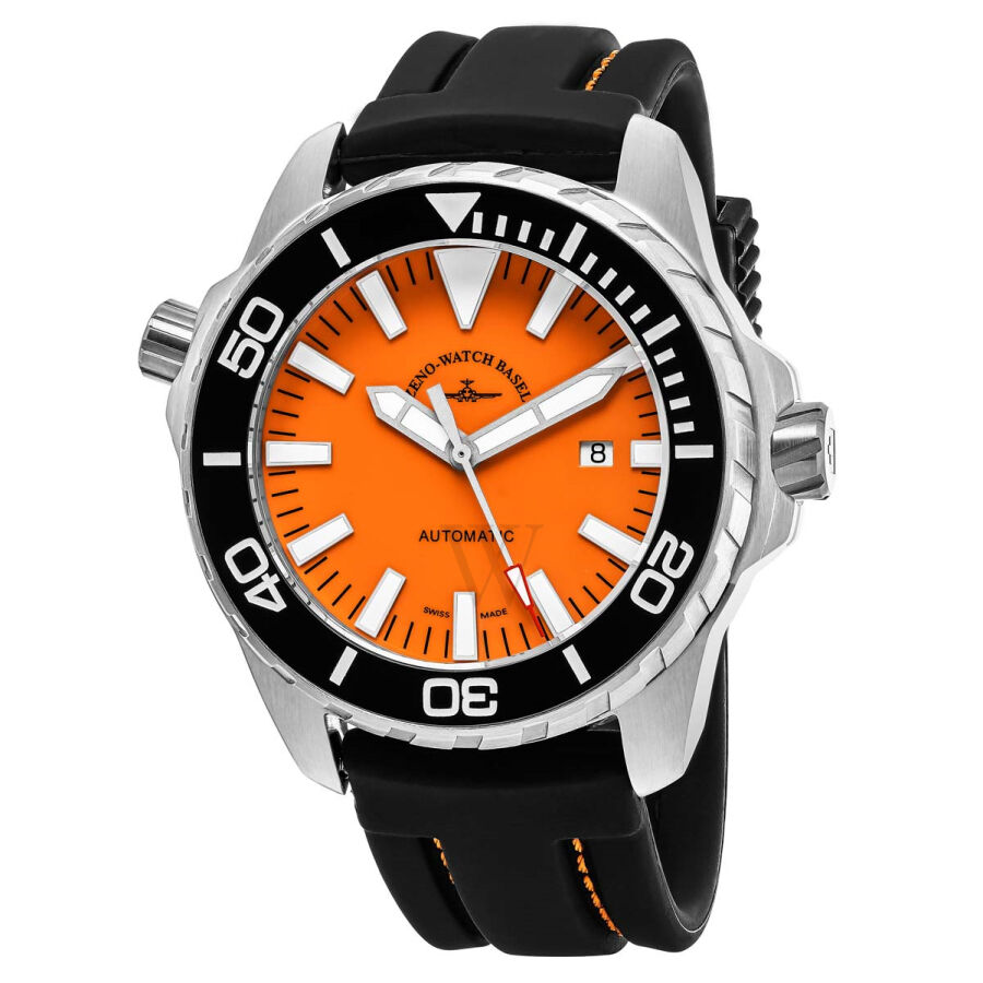 Men's Professional Diver Rubber Orange Dial Watch