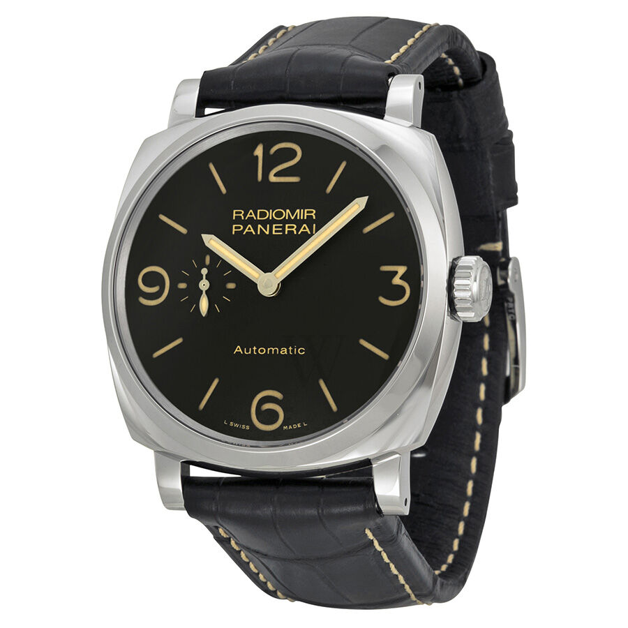 Men's Radiomir 1940 (Alligator) Leather Black Dial Watch